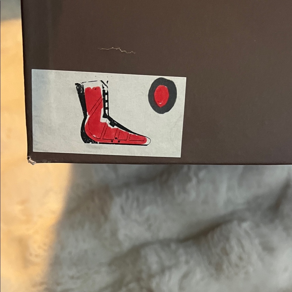 Louis Vuitton Red and Black High-Top Boots - Picture 6 of 8